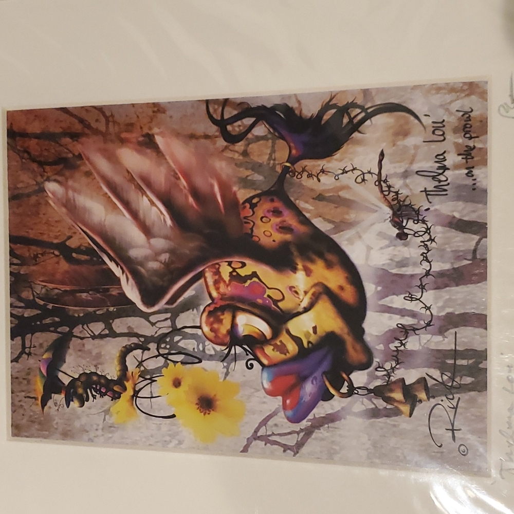 NEW AWESOME ,unique print. Pierced lip STEAMPUNK